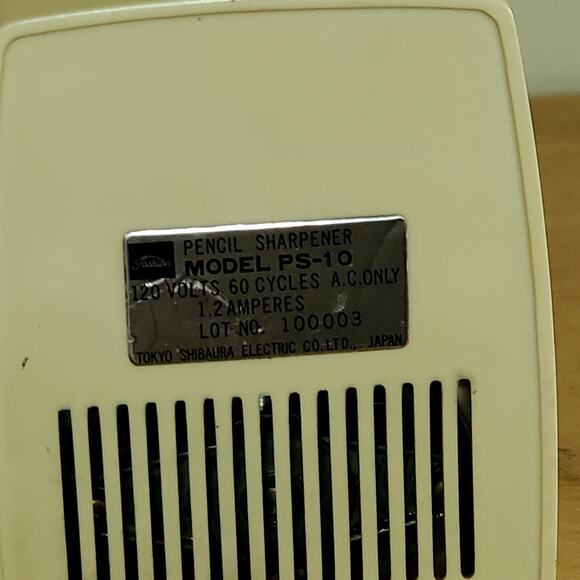 Vtg Heavy Duty Toshiba Pencil Matic Electric Pencil Sharpener PS-10 Tested Works - Picture 6 of 10